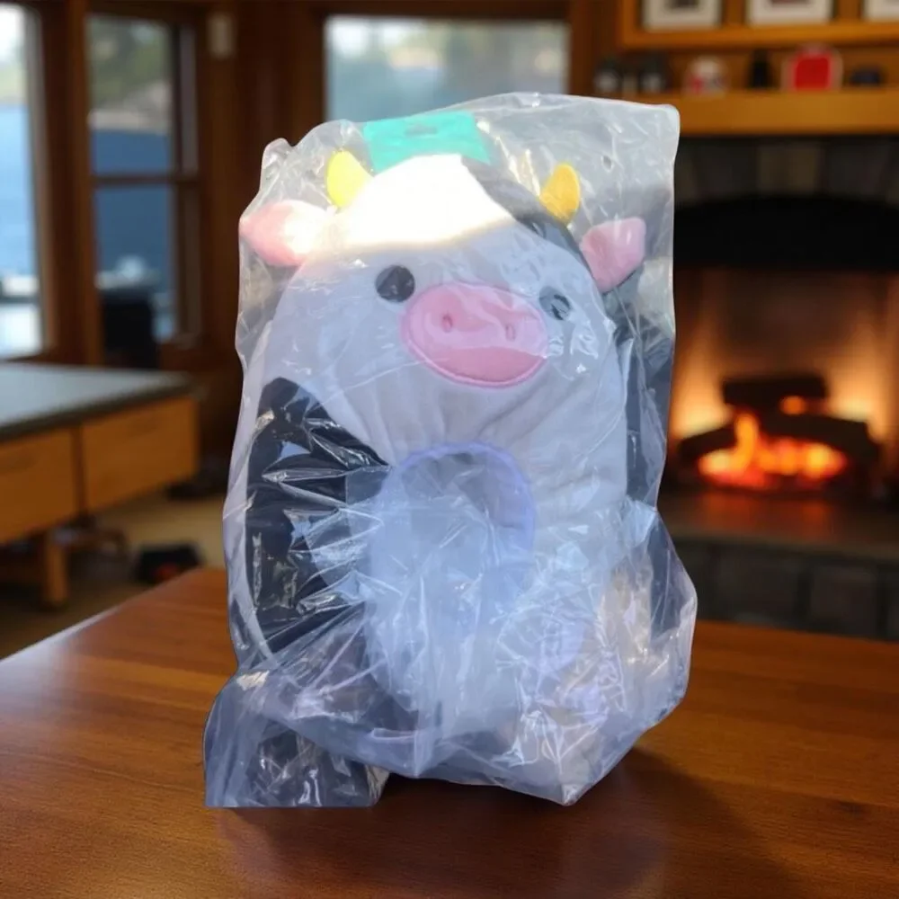 NEW Squishmallow 13/1 Size Plush Slippers - Connor the Cow- Fits Children Littl